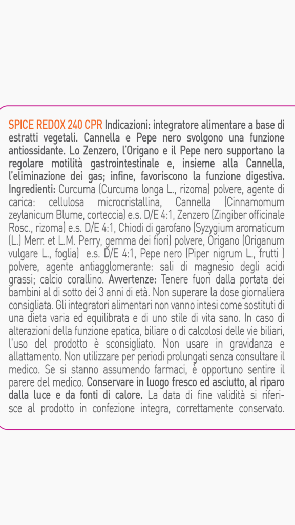 Spice Redox Etichetta